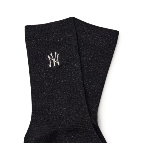MLB Varsity New York Yankees Crew Socks Unisex 1 Pack Black