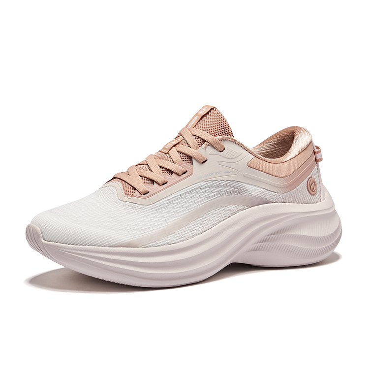 Erke Cushioning Rebound Low top City Commuting Running Shoes Women’s Microcrystal White Sandalwood Lip Color