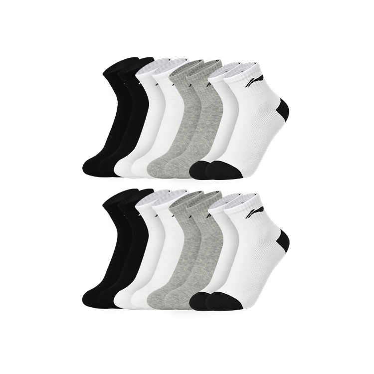 Li Ning Crew Socks Unisex 4 Pack
