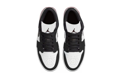 Jordan Air Jordan 1 Slip Resistant Abrasion Resistant Low top Vintage Basketball Shoes Unisex Black Pink