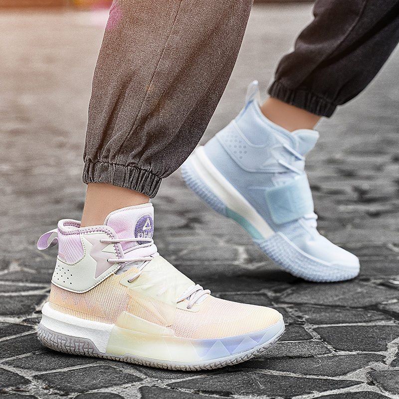 PEAK State Pole Textile, Synthetic Leather Cushioning Slip Resistant Anti Rollover High top Basketball Shoes Men’s
