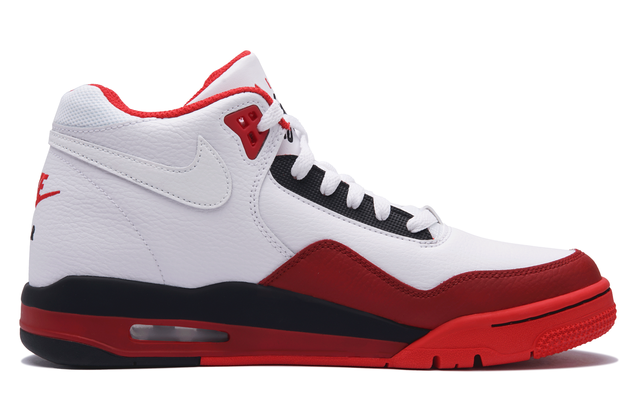 Nike Flight Legacy Rocket Mid top Vintage Basketball Shoes Unisex Red White