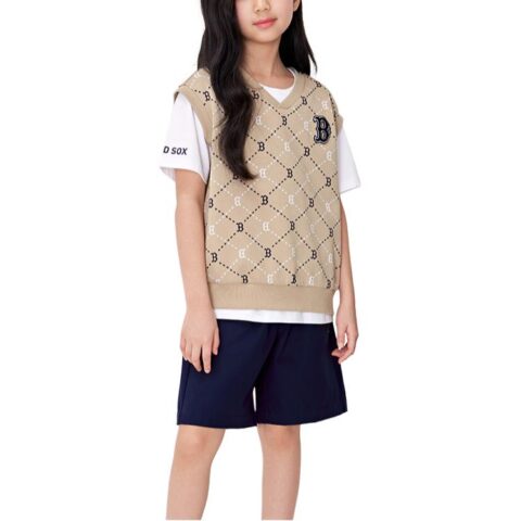 MLB KIDS Casual Sportswear Set Of 3 Standard Beige Yellow Children Aged 3 7 Years Old