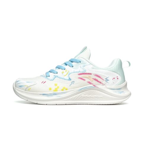Anta Slip Resistant Coverage Balance Low top Casual Running Shoes Women’s White Pink Blue