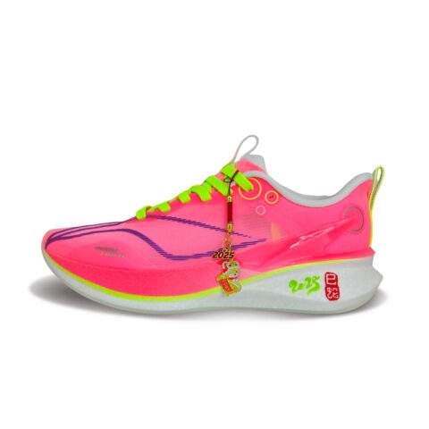 Li Ning Red Hare 8PRO Cushioning Slip Resistant Abrasion Resistant Low top Casual Running Shoes Men’s Pink Green