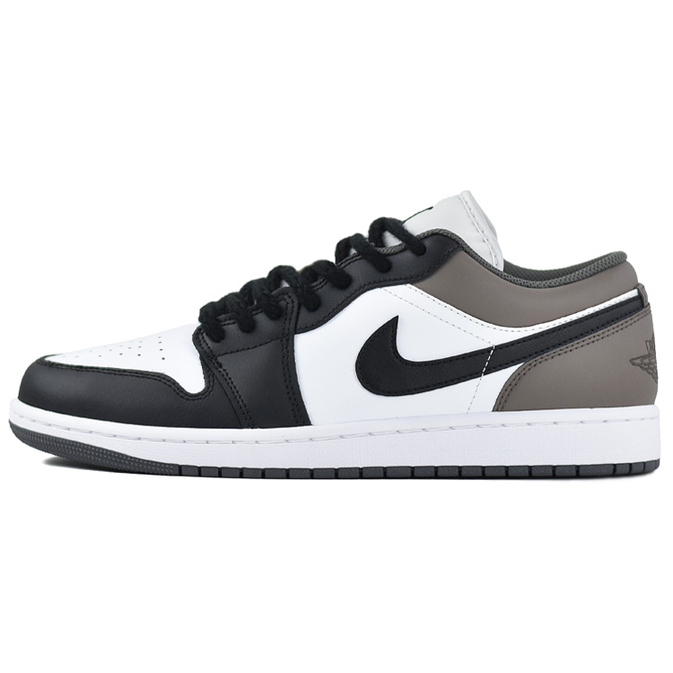 Jordan Air Jordan 1 Cushioning Slip Resistant Abrasion Resistant Low top Vintage Basketball Shoes Unisex Black Brown