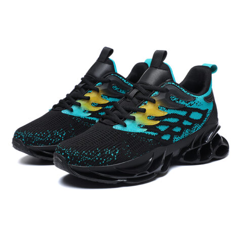 BIANSULONG Textile, Mesh Cushioning Slip Resistant Abrasion Resistant Balance Low top Casual Running Shoes Men’s