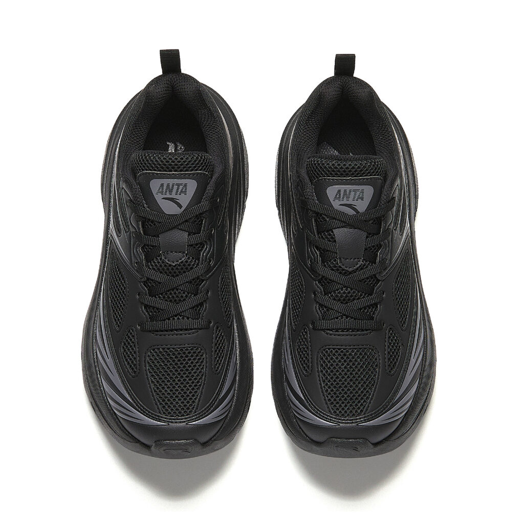 Anta Textile, Synthetic Leather Breathable And Slip Resistant Casual Fashion Trend Women’s Basic Black