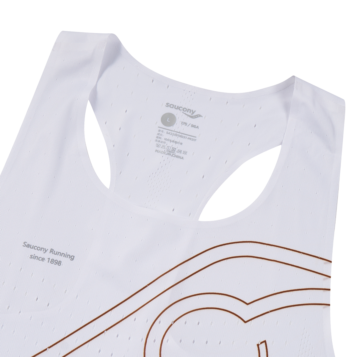 Saucony Running Tank Top Men’s Gingerbread Orange Gradient Print