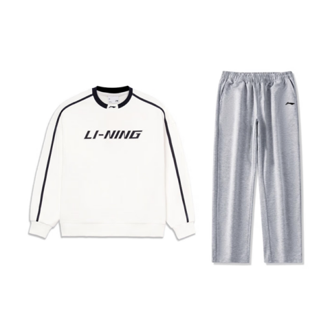 Li Ning Casual Sportswear Unisex White+Light Heather Gray