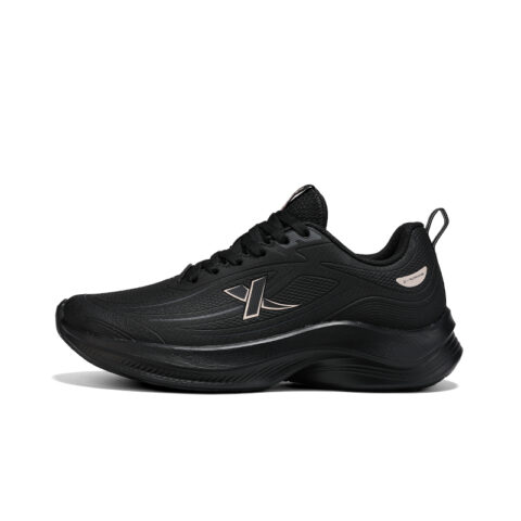 XTEP Synthetic Leather Cushioning, Wear Resistant Low top Casual Running Shoes Women’s Black