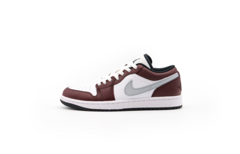 Jordan Air Jordan 1 Cushioning Slip Resistant Abrasion Resistant Low top Vintage Basketball Shoes Men’s Burgundy