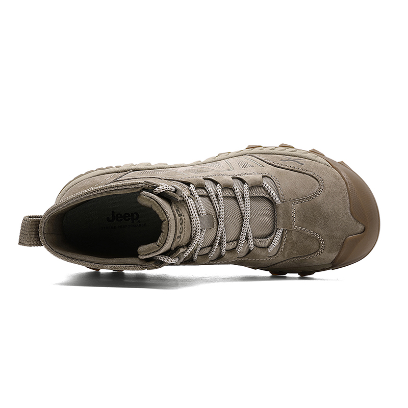 Jeep Leather, Textile High top Outdoor Boots Men’s Sand