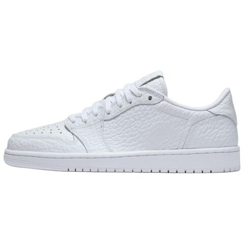 Jordan Air Jordan 1 Slip Resistant Abrasion Resistant Low top Vintage Basketball Shoes Men’s White 2025 Edition