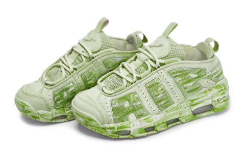 Nike Air More Uptempo Vintage Basketball Shoes Unisex Low Top Yellow Green