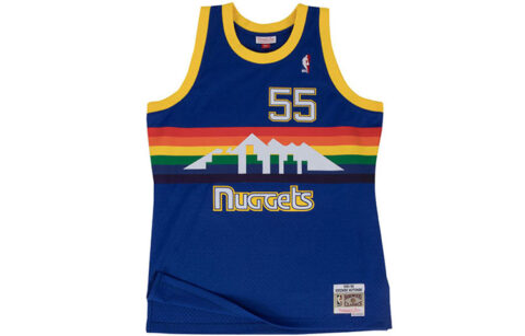 Mitchell & Ness Denver Nuggets Road 1991 92 Dikembe Mutombo Swingman Jersey