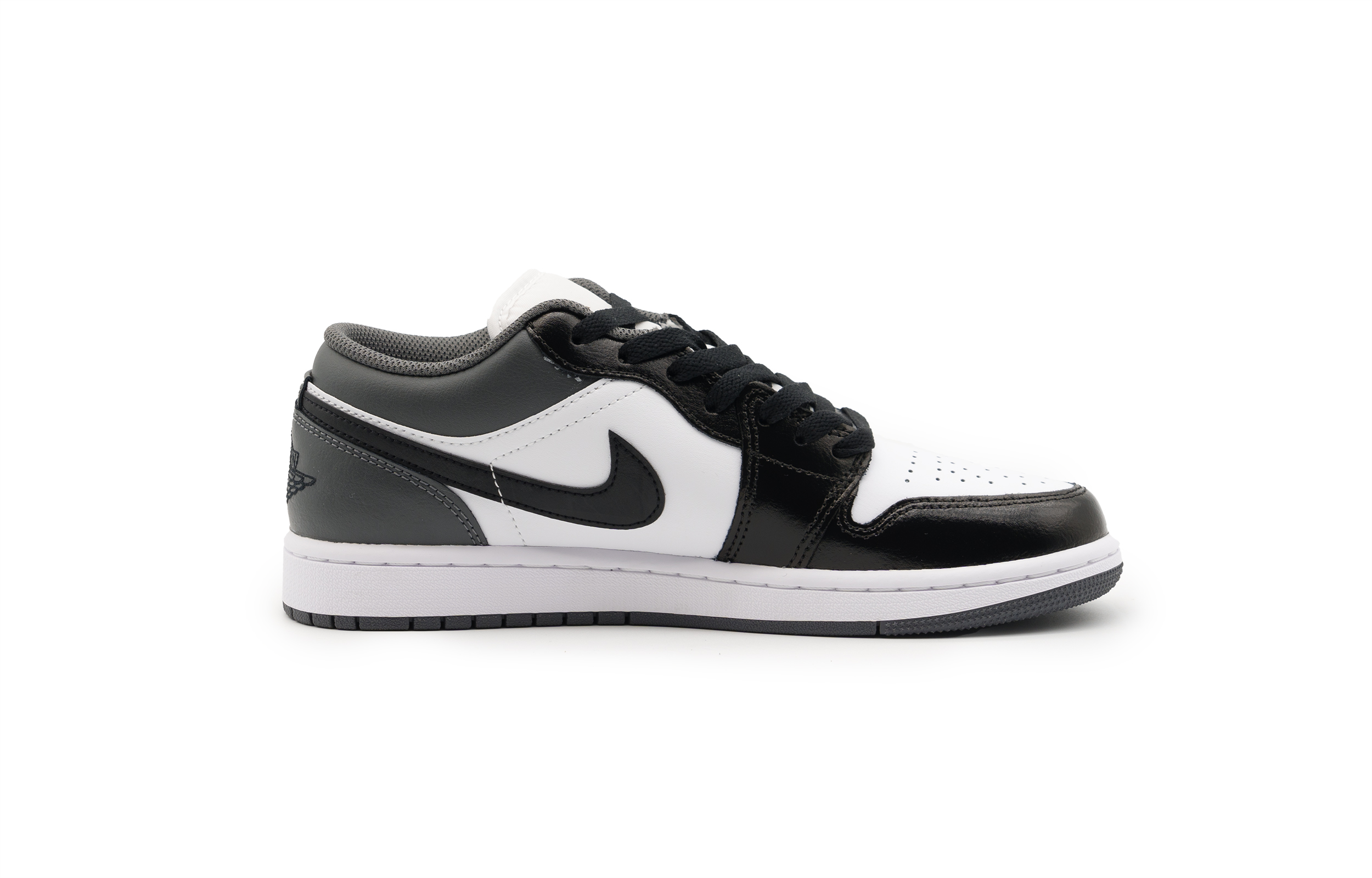 Jordan Air Jordan 1 Cushioning Slip Resistant Abrasion Resistant Low top Vintage Basketball Shoes Unisex Black