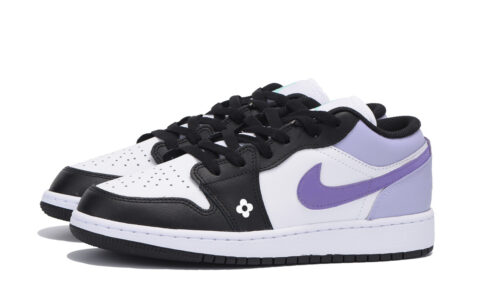Jordan Air Jordan 1 Low top Vintage Basketball Shoes Men’s White Purple