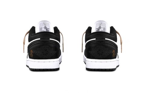 Jordan Air Jordan 1 Dragon Spirit Leather Cushioning, Wear Resistant Low top Vintage Basketball Shoes Unisex
