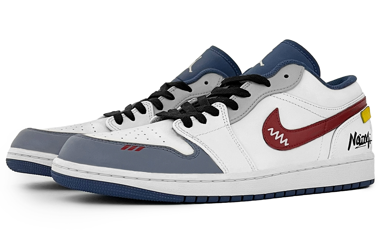 Jordan Air Jordan 1 Vintage Basketball Shoes Men’s Low Top White/Blue/Red