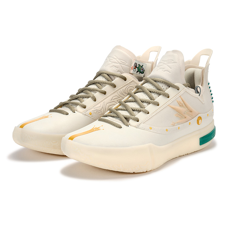 361° Joker 1 GT Basketball Shoes Men’s Low Top Sago, Tea Bud Green