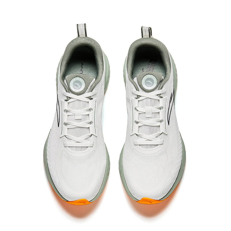 CHAOJIANTA Cushioning Slip Resistant Abrasion Resistant Low top Casual Running Shoes Men’s White Black Orange