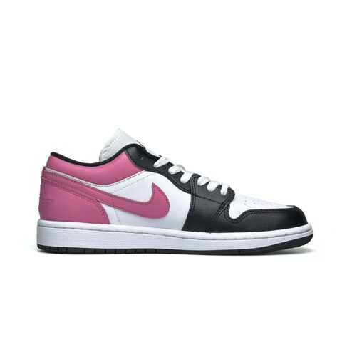 Jordan Air Jordan 1 Slip Resistant Abrasion Resistant Low top Vintage Basketball Shoes Women’s White Pink