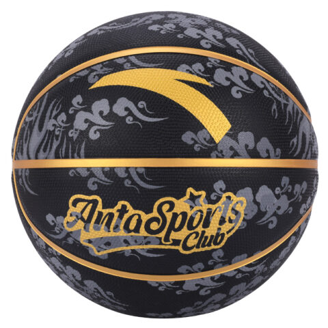 Anta Auspicious Clouds Collection Rubber Basketball Black Gold Size 7/Size 5 Training Competition Unisex