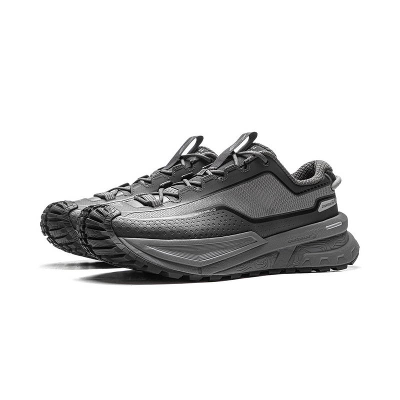 Li Ning Outdoor CF Tracing, Xingchuan Low top Hiking Shoes Unisex Obsidian Gray Elegance