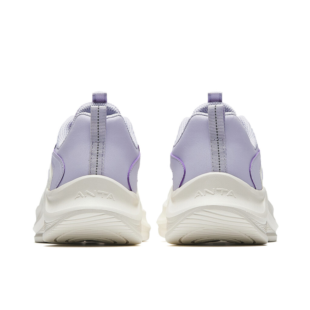 Anta Cushioning, Non Slip, And Waterproof Low top Running Shoes Women’s Mist Light Purple