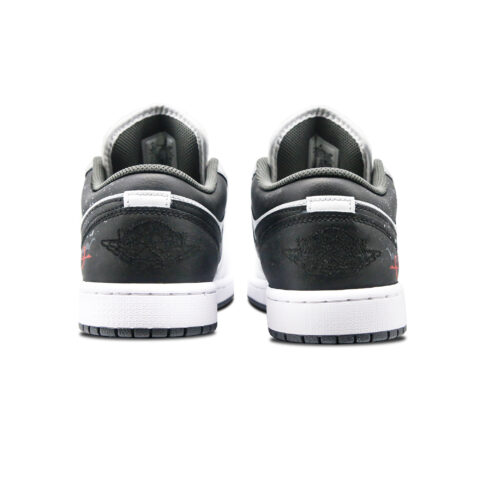 Jordan Air Jordan 1 Abrasion Resistant Low top Vintage Basketball Shoes Unisex Black White