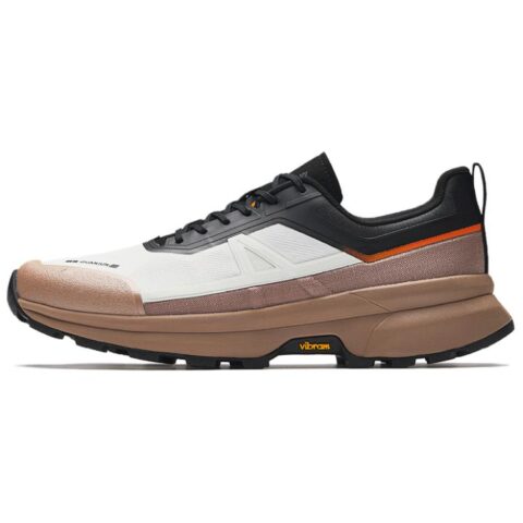 ANTA Champion Pioneer Mountaineering & Hiking Shoes Men's Low Top Ivory White, Basic Black, Classic Umber Gray