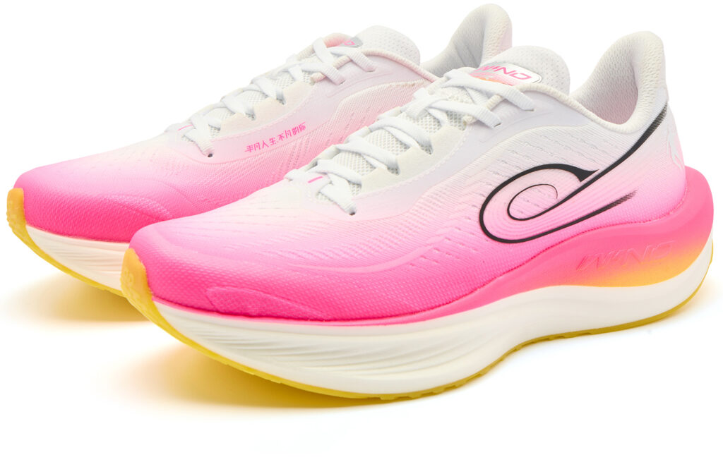 QIAODAN Strong Wind 3TR Running Shoes Men’s Low Top Jordan White Neon Pink