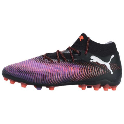 PUMA FUTURE 8 MG Multi Ground Abrasion Resistant Soccer Shoes Unisex Black Purple