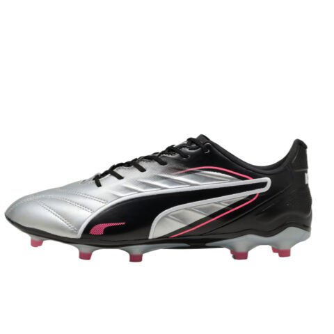 PUMA KING PRO FG/AG FG Firm Ground Soccer Shoes Unisex Silver Black