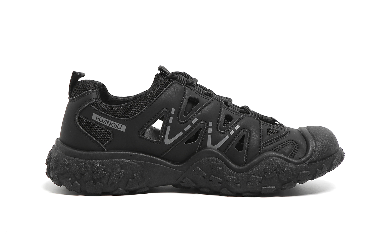 HUANQIU Abrasion Resistant, Breathable, Impact Resistant Low top Mountaineering Shoes Men’s Black