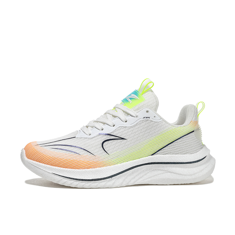 JINLAIKE Slip Resistant Abrasion Resistant Low top Running Shoes Unisex White Green