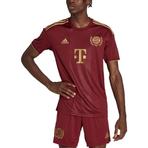 Adidas Bayern Munich Black Soccer Jersey Men’s Dark Red