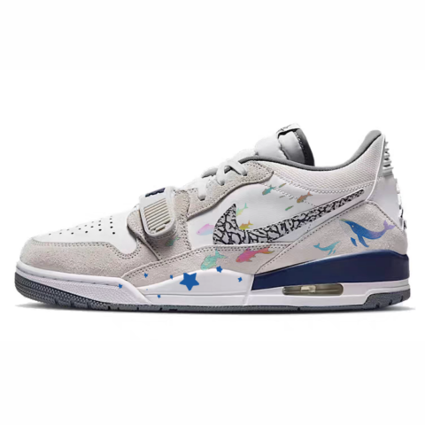 Jordan Legacy 312 Abrasion Resistant Slip Resistant Low top Vintage Basketball Shoes Men’s Gray White