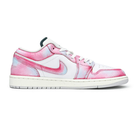 Jordan Air Jordan 1 Low top Vintage Basketball Shoes Unisex White Pink