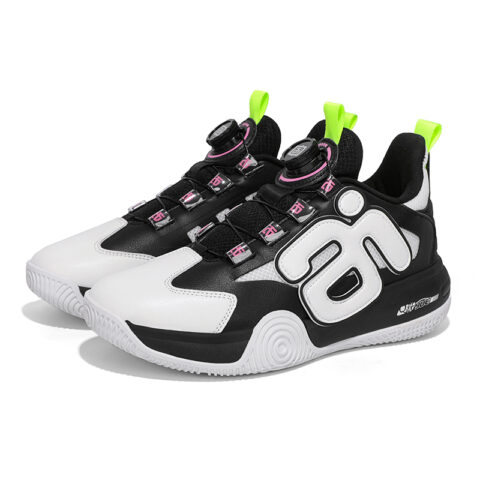 IVERSON Basketball Shoes Unisex Low Top Black White Pink