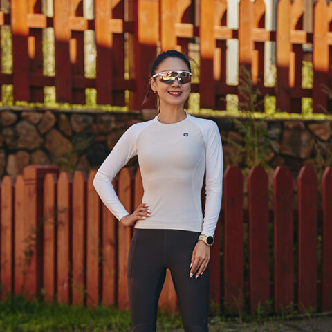 BMAI Workout Clothing Women’s Light Khaki/Dark Beige White