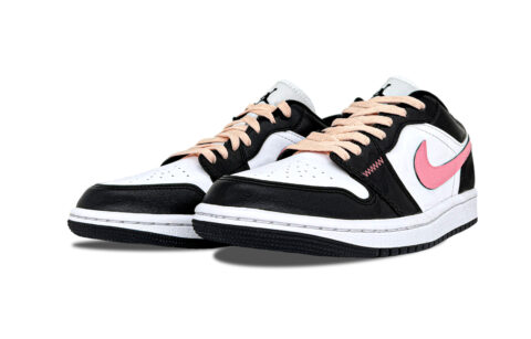 Jordan Air Jordan 1 Abrasion Resistant Low top Vintage Basketball Shoes Unisex Black Pink