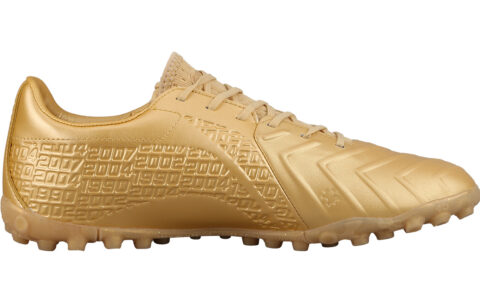 Li Ning Brocade TF Turf Artificial Turf Cushioning Slip Resistant Soccer Shoes Men’s Traditional Gold