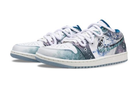 Jordan Air Jordan 1 Cushioning, Wear Resistant Low top Vintage Basketball Shoes Unisex Dark Cyan