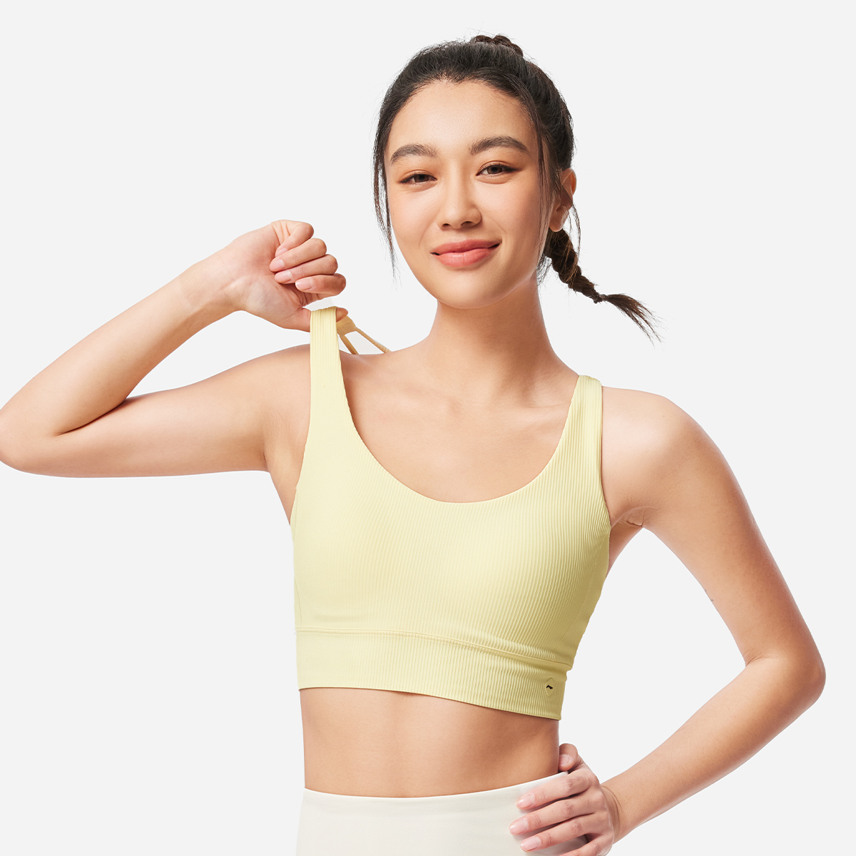 Li Ning Fitness Series Sports Underwear Women’s Tender Light Yellow