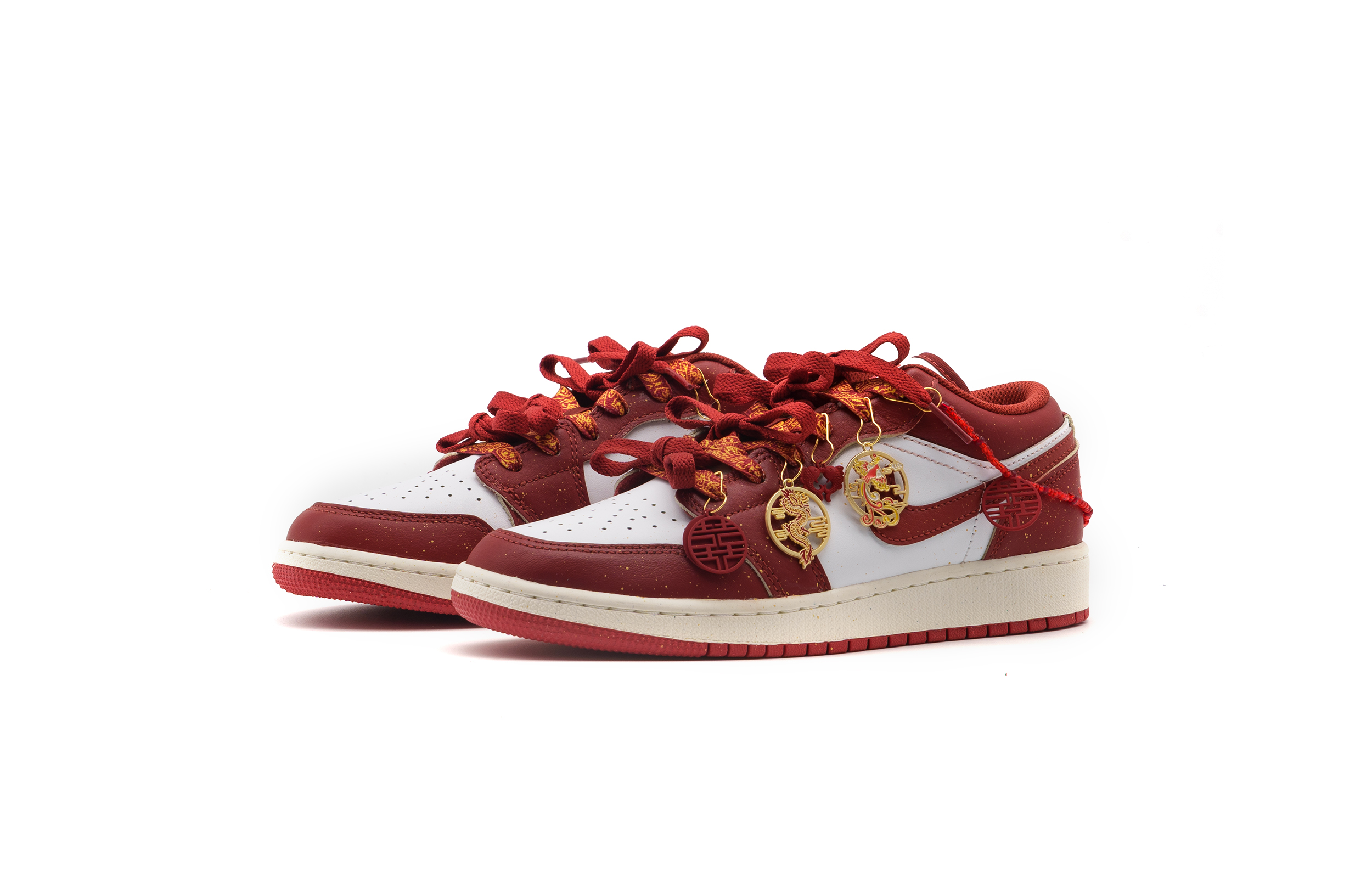 Jordan Air Jordan 1 Cushioning Slip Resistant Abrasion Resistant Low top Vintage Basketball Shoes Women’s Red