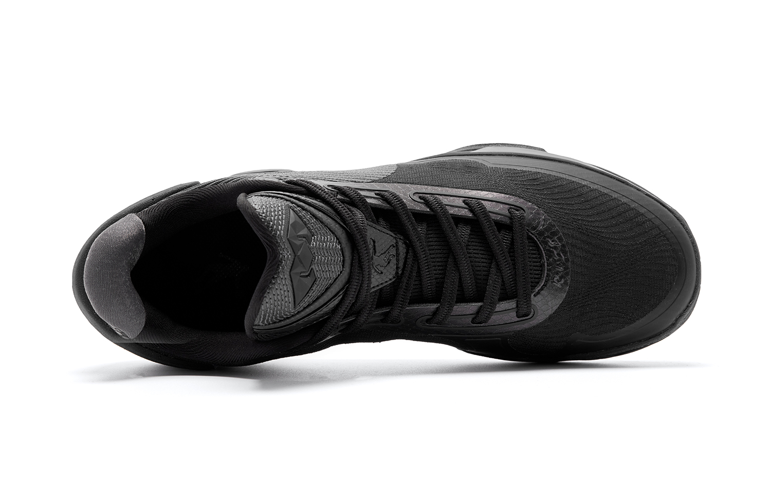 QIAODAN Poisonous Fangs RISE Basketball Shoes Men’s Low Top Black/Iron Gray