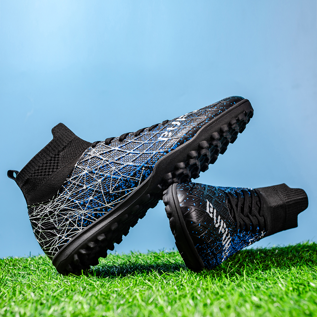 RUIKE FG Rubber Long Studs TF Rubber Broken Studs Soft Ground, Firm Ground, Artificial Ground, Natural Ground, Indoor