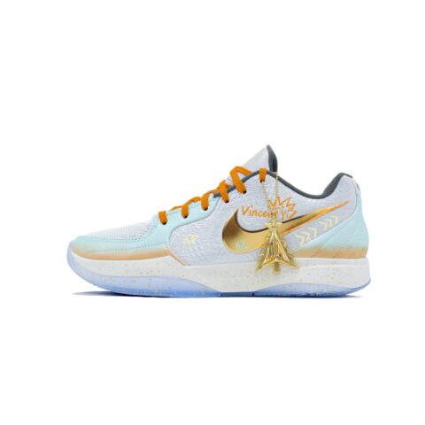 Nike Ja 2 Cushioning Slip Resistant Abrasion Resistant Low top Basketball Shoes Men’s Cyan Orange